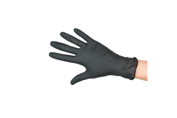 Jednorázové rukavice nitril vyšetř. L - černé, nepudrované (100 ks/balení) 