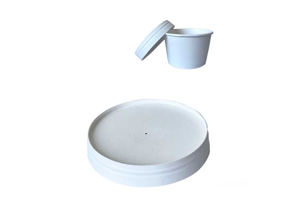 Víčko k misce na polévku bílá papír 350/473 ml (80 ks/balení)