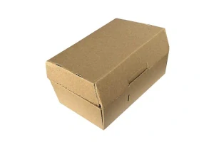 Krabička na hamburger kraft 200 × 130 × 110 mm s přepážkou (100 ks)