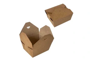 Lunchbox 600 ml kraft 110x90x60 mm (40 ks/balení) 