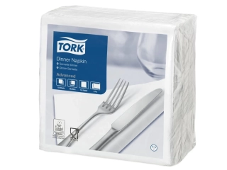 TORK Papírové ubrousky 3vrstvy 39x39cm bílé sklad 1/8 - 100ks 