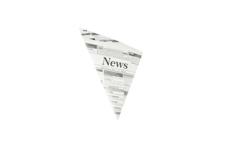 Kornout na hranolky nepromastitelný 325 × 230 × 230 mm (300 ks)