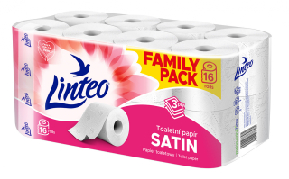 Toaletní papír LINTEO 3vrstvý 16 rolí