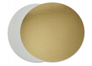 Podložka pod dort 24 cm zlato-bílá (100 ks)