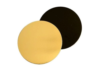 Podložka pod dort 22 cm zlato-černá (100 ks)