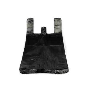 Taška HDPE černá 15 kg 35+20×65 cm 12,5 µm (100 ks)