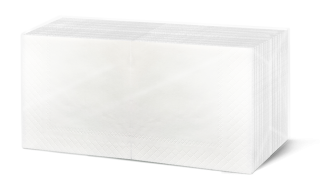 Bílé ubrousky 24×24 cm 2vrstvé 1/4 – koktejlové 250 ks